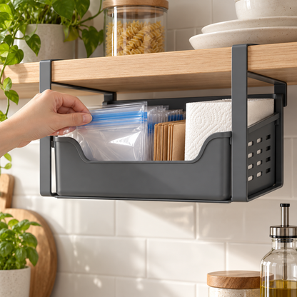 Under-Shelf Kitchen Accessory Basket