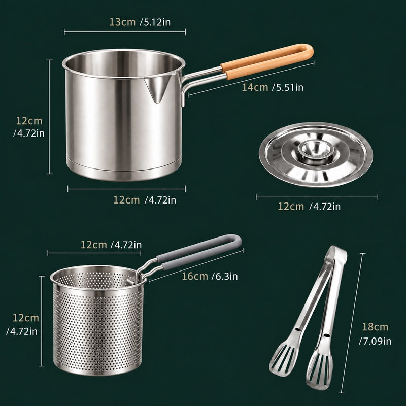 Fryer set dimensions