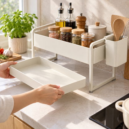Split-Level Cooking Essentials Station