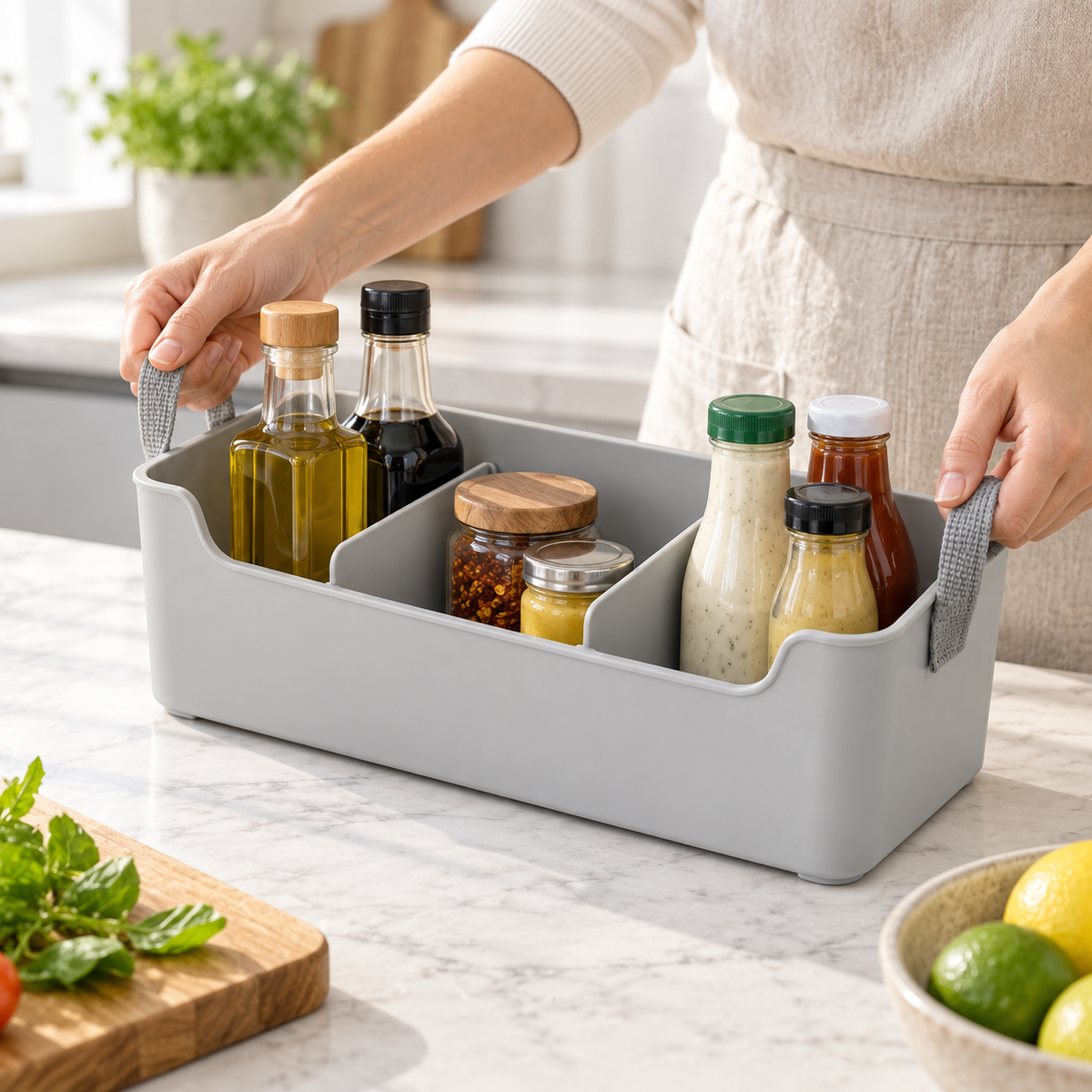 Lift-Out Refrigerator Condiment Caddy