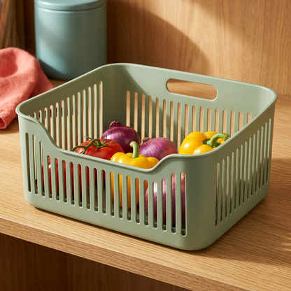 Ventilated Produce-Package Pantry Basket