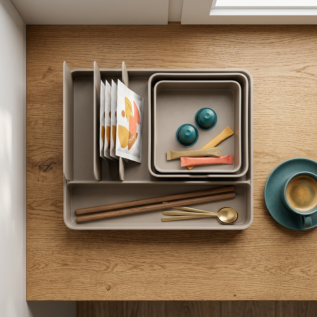 Three-Zone Coffee Accessory Station