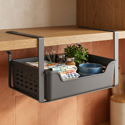 Under-Shelf Kitchen Accessory Basket
