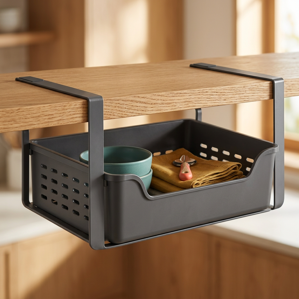 Under-Shelf Kitchen Accessory Basket