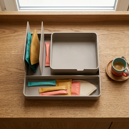 Three-Zone Coffee Accessory Station
