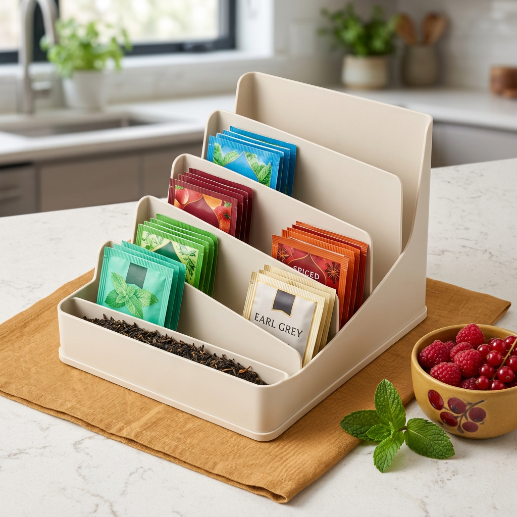 Fan-Divider Pantry Packet Organizer